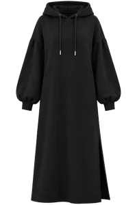Black Hoodie Coat - Photo 3