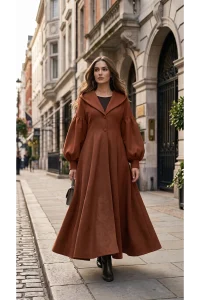 Caramel Cape Coat - Photo 1