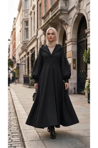Black Cape Coat - Photo 2