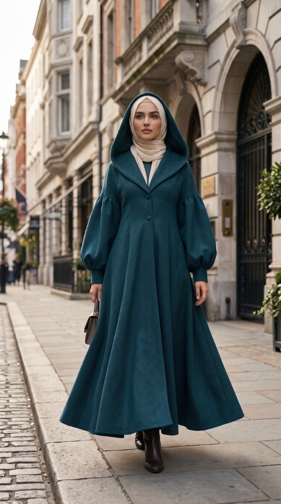 The Hooded Cape Coat