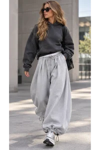 Super wide pant - Grey - Photo 3